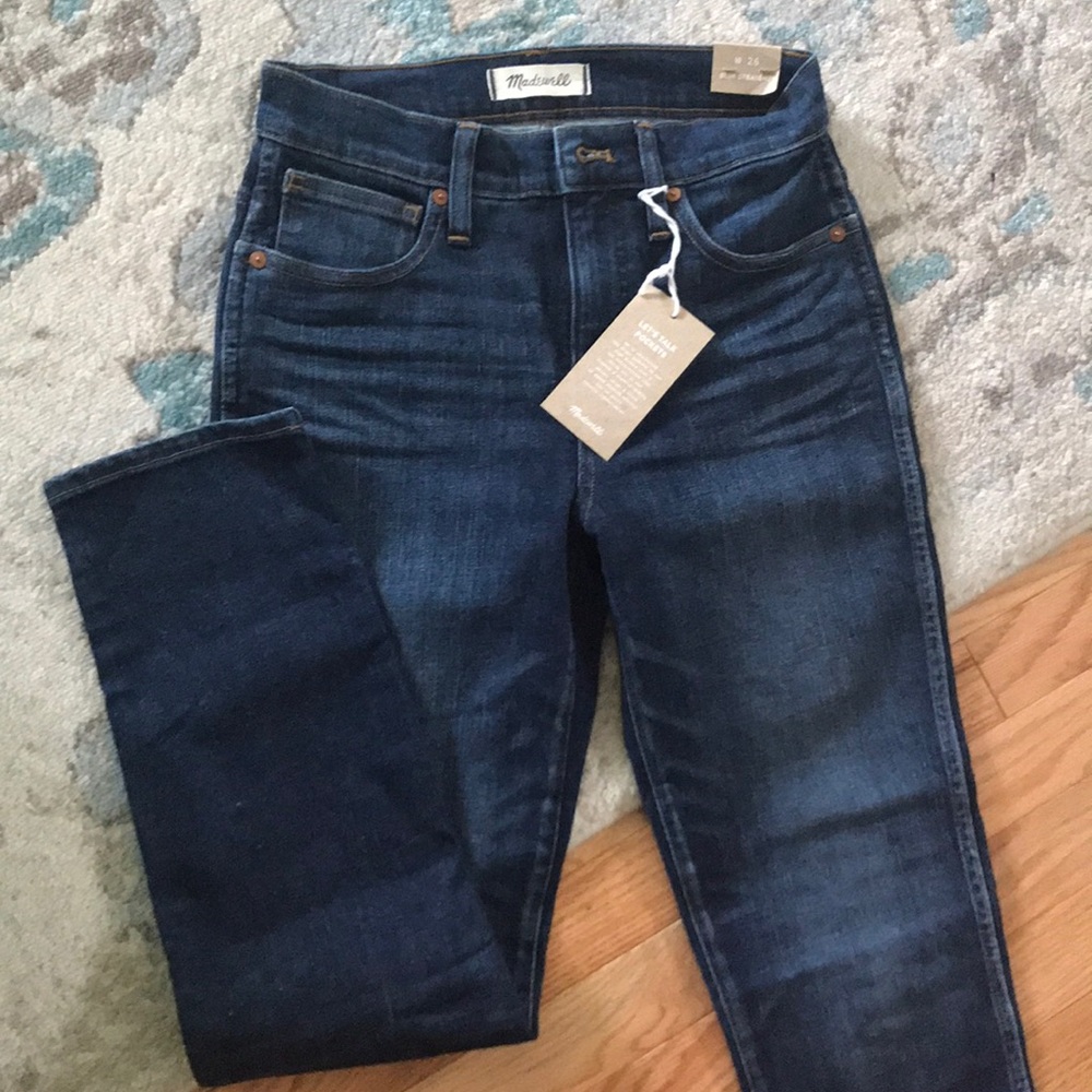 Madewell slim straight jeans- brand new!